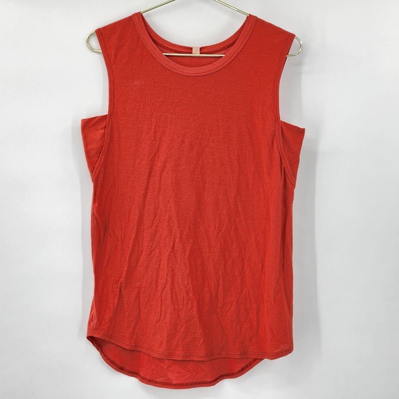 Lunya Women's Organic Pima Muscle Tee Orange Size Small NWOT - Picture 1 of 6